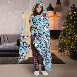 Blue Veterinary Hooded Blanket