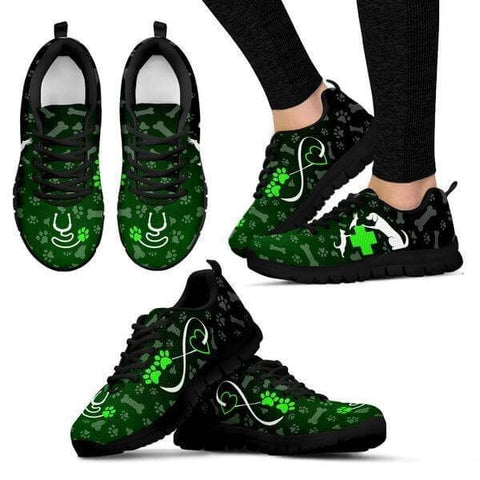 Image of Heart Of Veterinarian - Green Sneakers -  Sneakers - EZ9 STORE