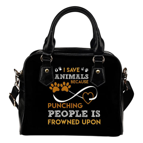 Image of I Save Animals Shoulder Shoulder Bag -  Shoulder Bag - EZ9 STORE