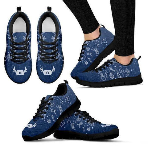 Image of Nurse Christmas Print Sneakers -  Sneakers - EZ9 STORE