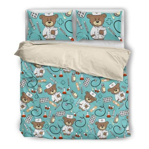 Image of Nurse Doodle Bedding Set -  Bedding Set - EZ9 STORE