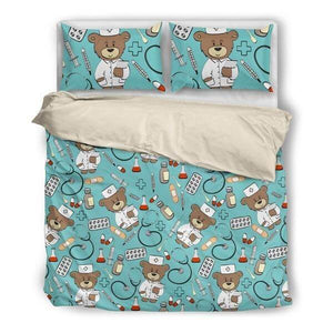 Nurse Doodle Bedding Set -  Bedding Set - EZ9 STORE