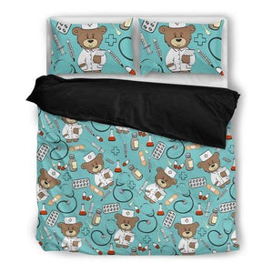 Nurse Doodle Bedding Set -  Bedding Set - EZ9 STORE