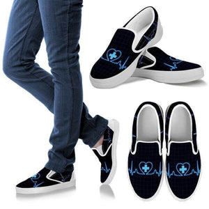 Nurse Heartbeat Slip Ons -  Slip Ons - EZ9 STORE