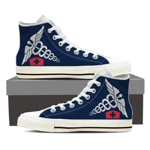 Image of Nurse High Top Canvas Shoes -  High Top Canvas Shoes - EZ9 STORE