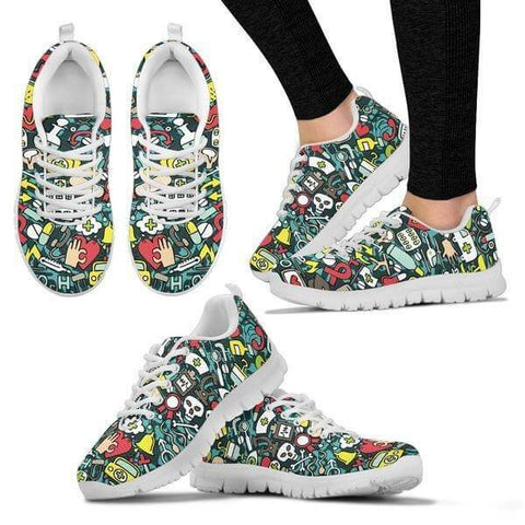 Image of Nurse - Medicine Pattern Sneakers -  Sneakers - EZ9 STORE