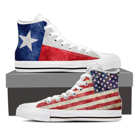 Image of Texan High Top Canvas Shoes -  High Top Canvas Shoes - EZ9 STORE