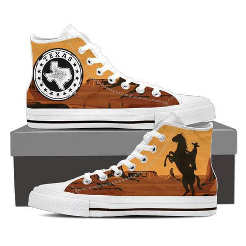 Image of Texas High Top Canvas Shoes -  High Top Canvas Shoes - EZ9 STORE