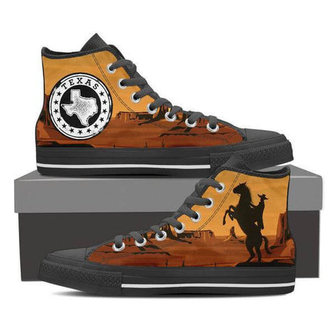 Image of Texas High Top Canvas Shoes -  High Top Canvas Shoes - EZ9 STORE