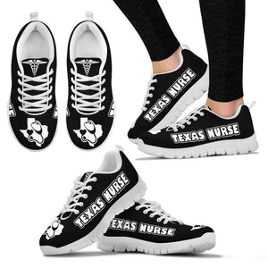 Texas Nurse Black Sneakers - Sneakers - EZ9 STORE