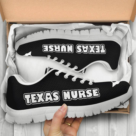 Image of Texas Nurse Black Sneakers - Sneakers - EZ9 STORE