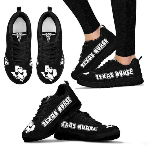 Image of Texas Nurse Black Sneakers - Sneakers - EZ9 STORE