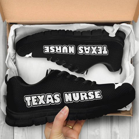 Image of Texas Nurse Black Sneakers - Sneakers - EZ9 STORE