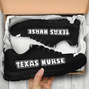 Texas Nurse Black Sneakers - Sneakers - EZ9 STORE