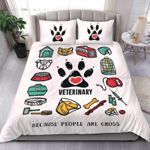 Image of Veterinary - Because People Are Gross Bedding Set - Bedding Set - EZ9 STORE