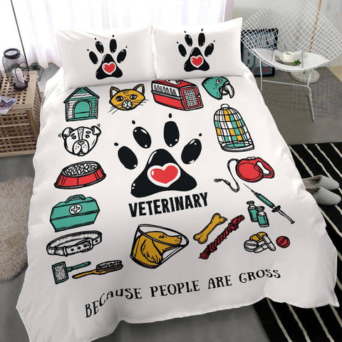 Image of Veterinary - Because People Are Gross Bedding Set - Bedding Set - EZ9 STORE