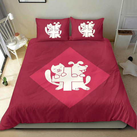 Image of Veterinary Cross Bedding Set - Bedding Set - EZ9 STORE