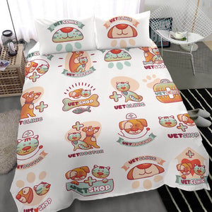 Veterinary Cute Pet Pattern Bedding Set - Bedding Set - EZ9 STORE