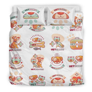 Veterinary Cute Pet Pattern Bedding Set - Bedding Set - EZ9 STORE