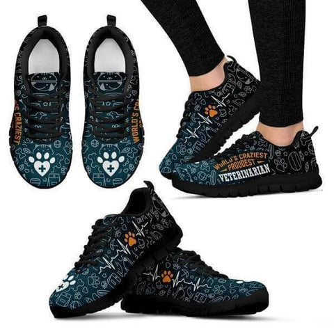 Image of World's Craziest, Proudest Veterinarian Sneakers -  Sneakers - EZ9 STORE